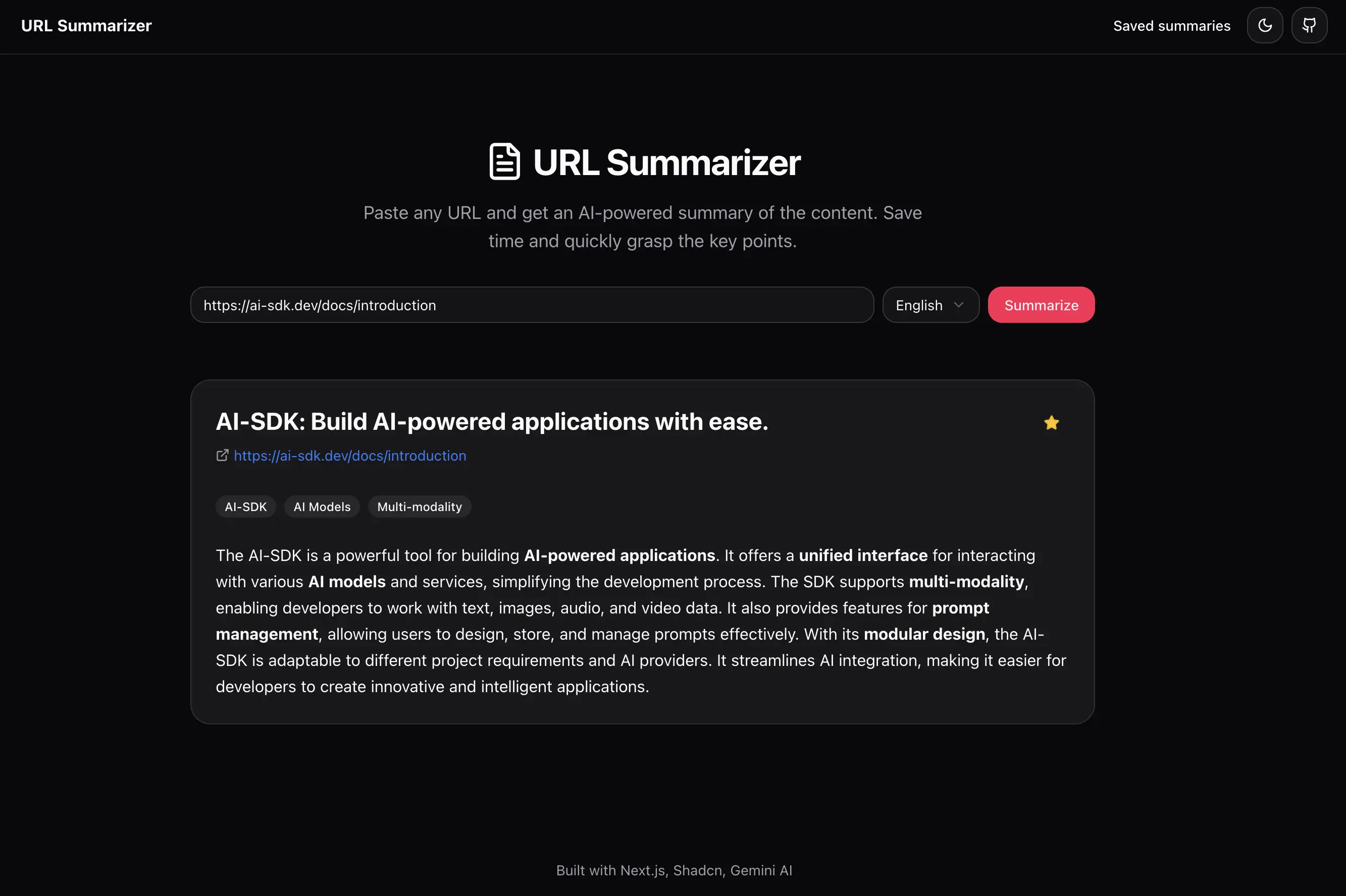 URL Summarizer image 2